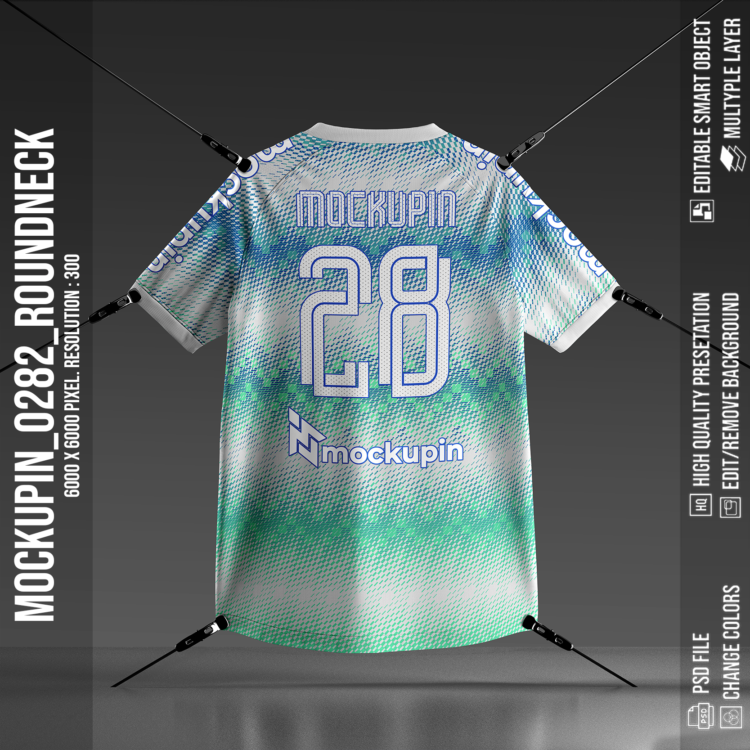 V-Neck Raglan Jersey Mockup (Mockupin 0282) - Image 2