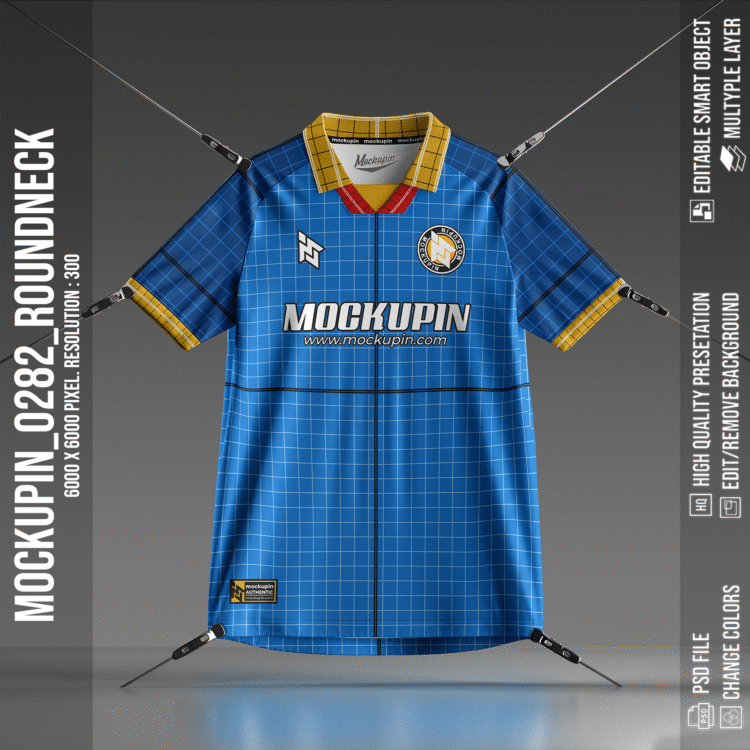 Vintage Collar 02 Raglan Jersey Mockup (Mockupin 0282) - Image 2