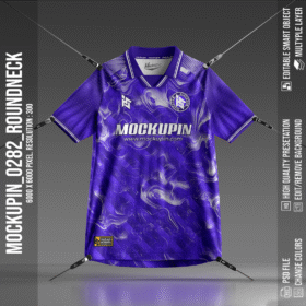 Vintage Collar 02 Raglan Jersey Mockup (Mockupin 0282)