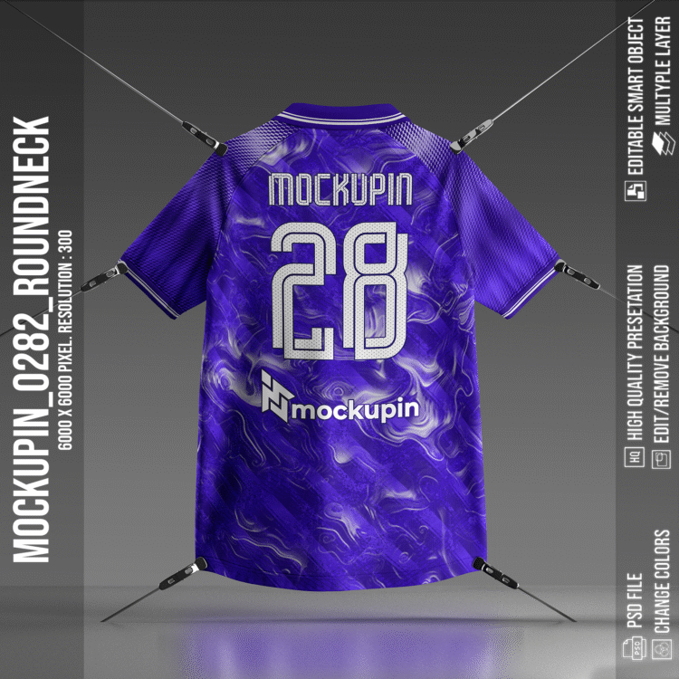 Vintage Collar 02 Raglan Jersey Mockup (Mockupin 0282) - Image 4