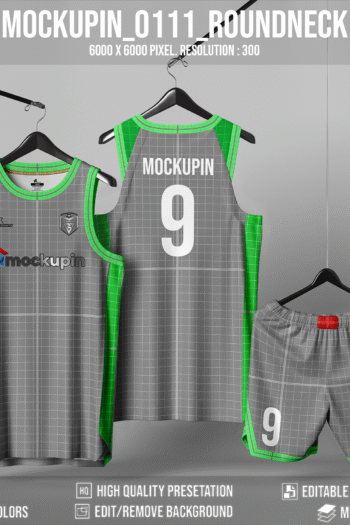 0111 Basketball jersey mockup RoundNeck