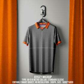 0119 Jersey Mockup Vintage Collar