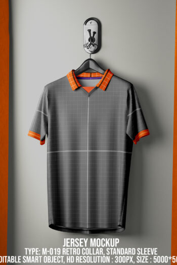 0119 Jersey Mockup Vintage Collar