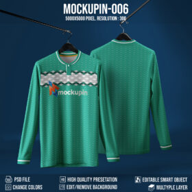 006 Long Sleeve Jersey mockup Roundneck