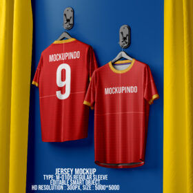 0105 Jersey mockup Roundneck Front & Back View