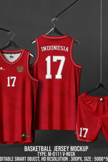 0111 Hanging Basketball jersey mockup