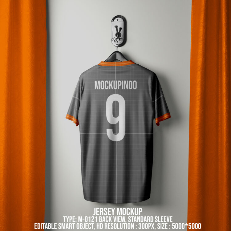 0118 Jersey mockup V-Neck Collar - Image 2