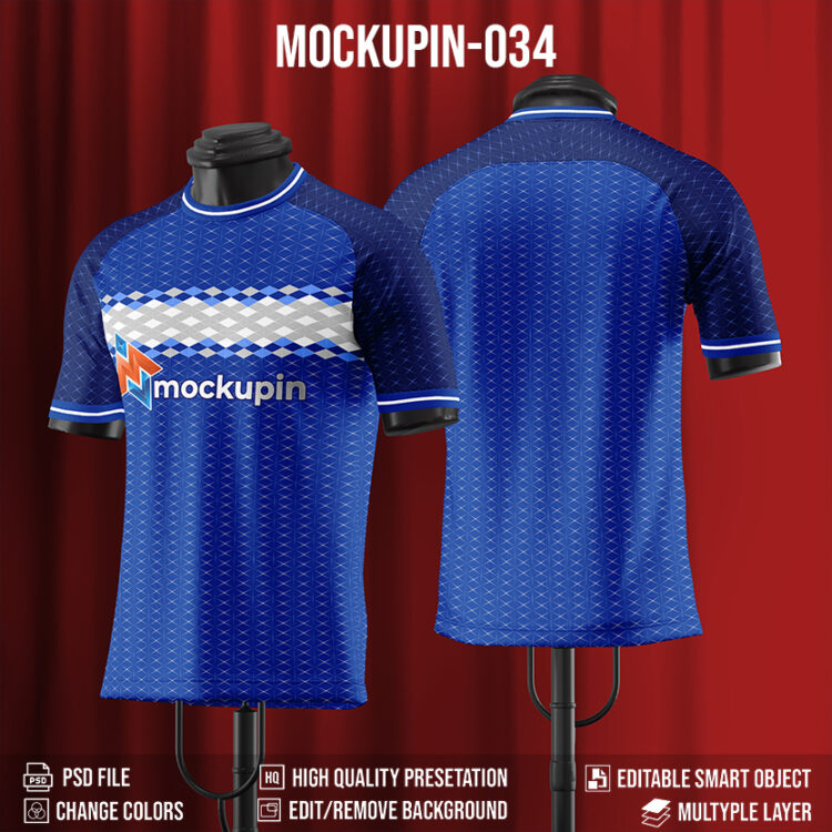 034 Soccer Jersey Mockup