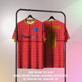 076 Jersey Mockup Roundneck Collar