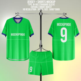 092 Jersey Mockup Roundneck + Short