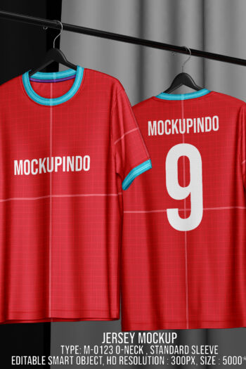 0128 Jersey mockup Roundneck Front & Back View