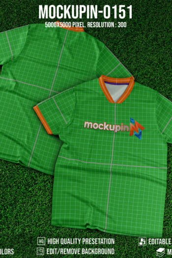 0151 Jersey mockup grass background