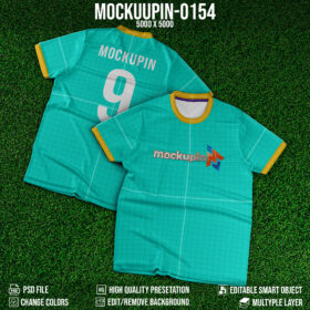 0154  Jersey Round Neck mockup grass background