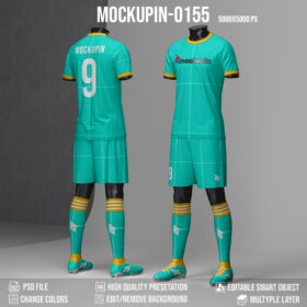 0155 Full Body Manequin Jersey Mockup Round Neck