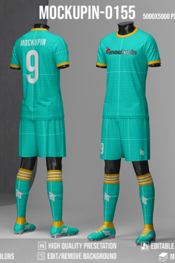 0155 Full Body Manequin Jersey Mockup Round Neck