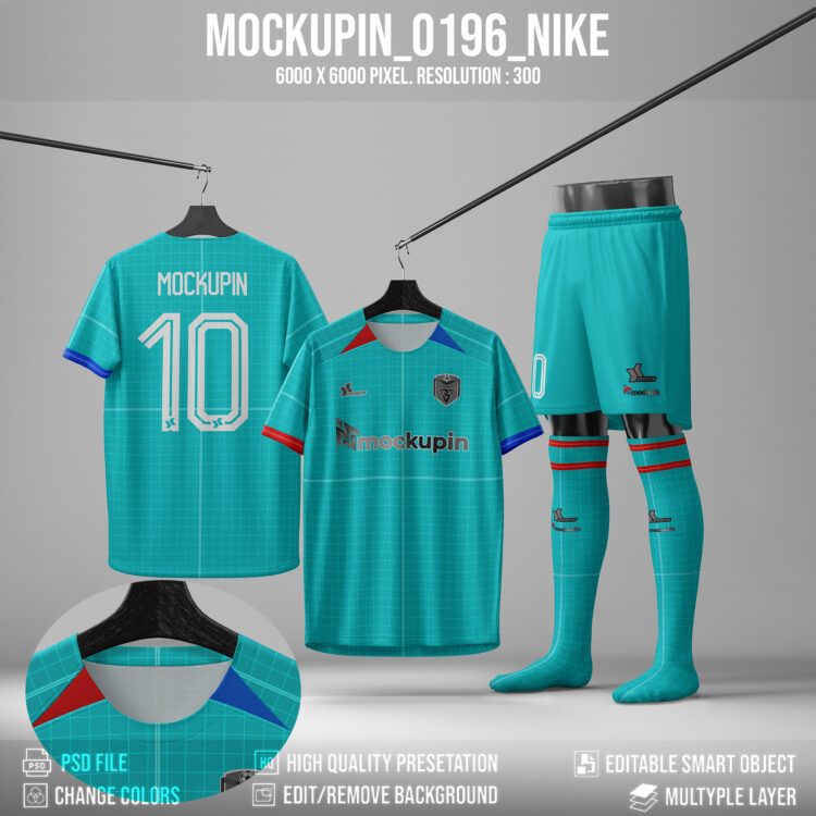 0196 Jersey Mockup Nike V Shoulder