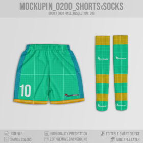 0200 Shortx & Socks Set Mockup