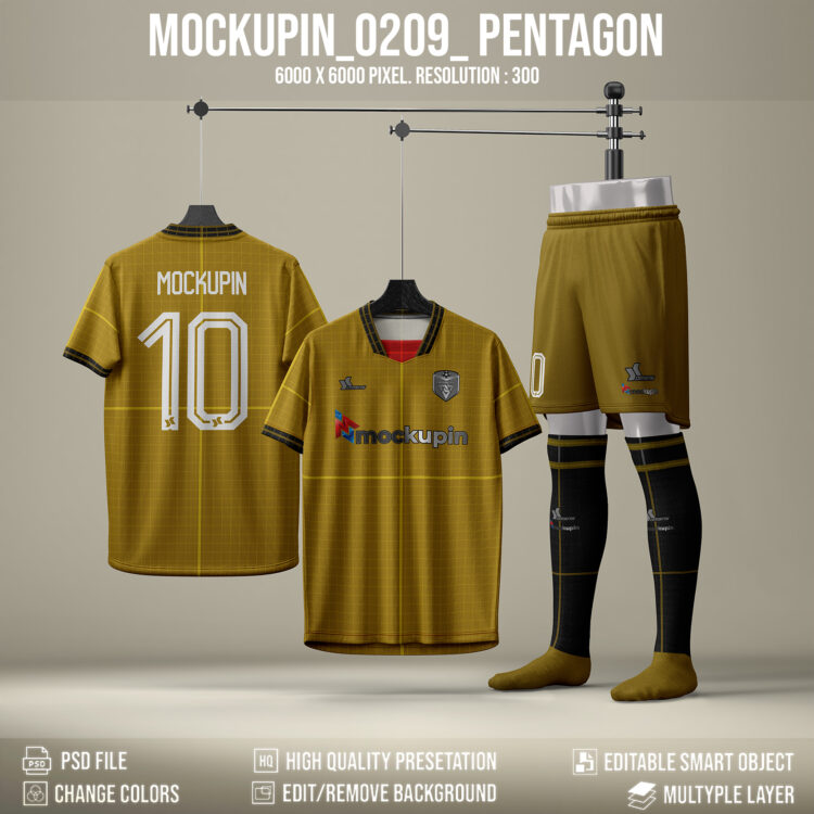 0209 Jersey Mockup Pentagon Collar