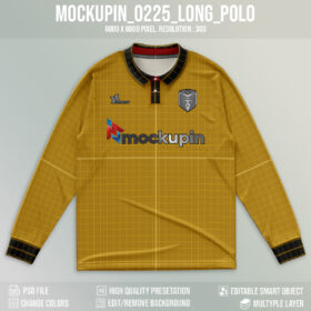 0225 Longsleeve Jersey mockup Polo Collar