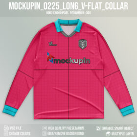 0225 Longsleeve Jersey mockup V-Flat Collar