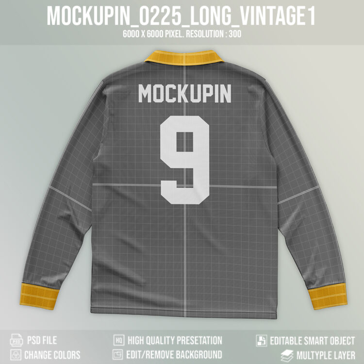 0225 Longsleeve Jersey mockup Vintage Collar 1 - Image 2