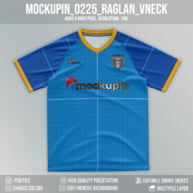 0225 Jersey Mockup Raglan V-Neck