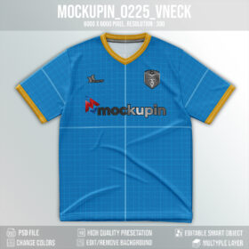 0225 Jersey Mockup V-Neck (Mockupin_0225)
