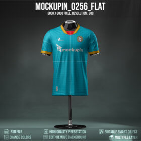 0256 Special 3 Angles Flat Jersey Mockup 3d Logos & text