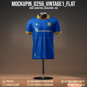 0256 Special Vintage Jersey Mockup 3d Logos & text