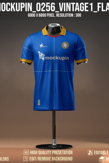 0256 Special Vintage Jersey Mockup 3d Logos & text