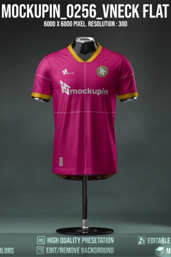0256 Special V-Flat Collar Jersey Mockup