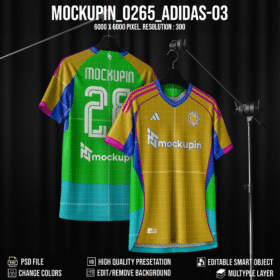 0265 Adidas Jersey Mockup V-Neck