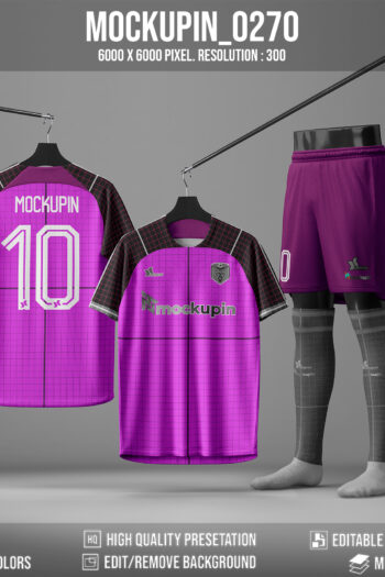 0270 Jersey Mockup Round Slope Raglan