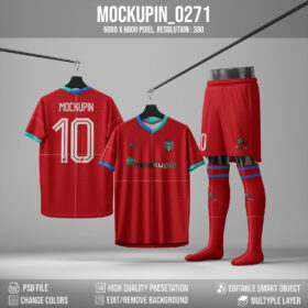 0271 Jersey Mockup Cross V neck 1