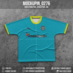 0276 Jersey Mockup Cross O-Neck