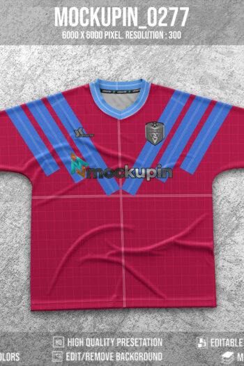 0277 Jersey Mockup V-neck