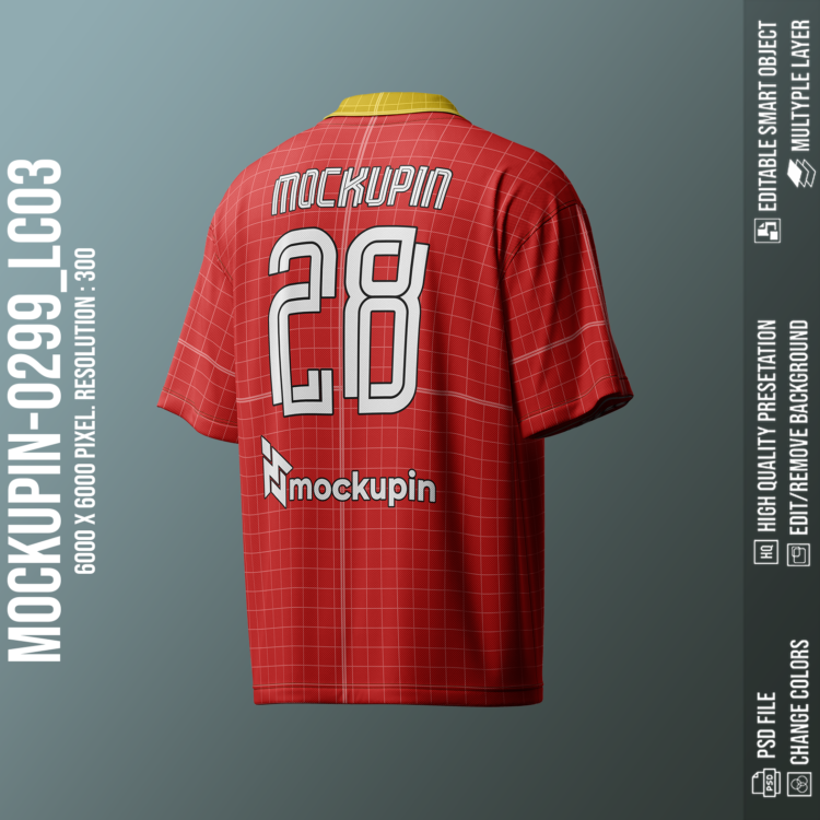 0299 Oversized Jersey Mockup Lace Collar , LC03 – Mockupin