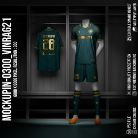 0300 Vintage Jersey Mockup with Locker Background - adidas stripes- Vinrag21