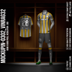 0302 Vintage Raglan Jersey Mockup with Locker Background + adidas stripes- VinRag32