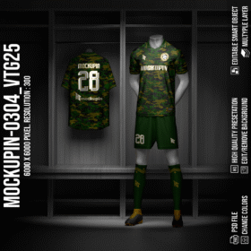0304 Vintage Cros Collar Jersey Mockup with Locker Background + adidas stripes- VTG25