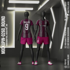 0260 Ladies Roundneck Raglan Jersey Mockup