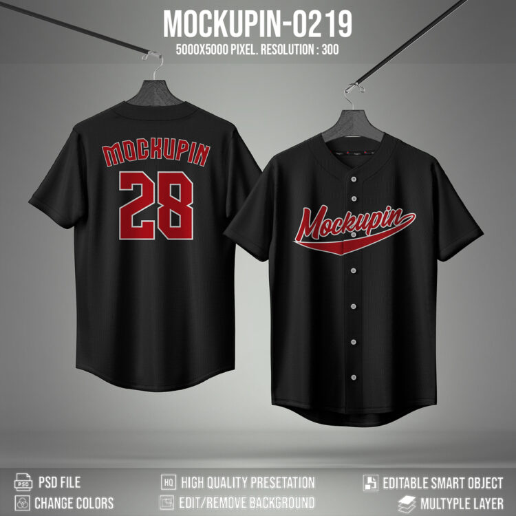 0219 Baseball Jersey Mockup - Image 2