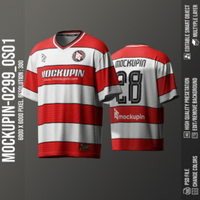 0299 Oversized Jersey Mockup- V-Neck