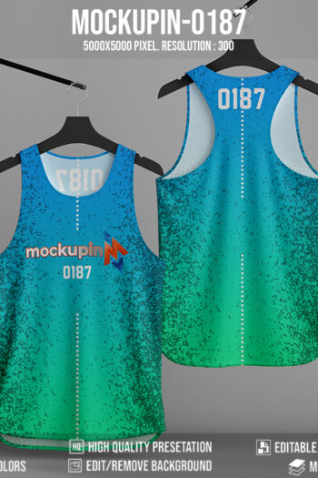 0187 Running Jersey Mockup