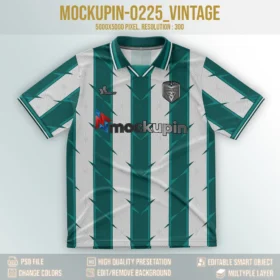 Jersey mockup Vintage Collar V-Flat