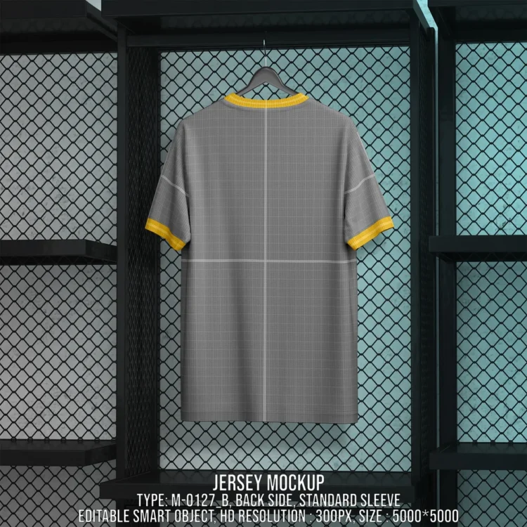 0125 Jersey mockup V-Neck Double - Image 2