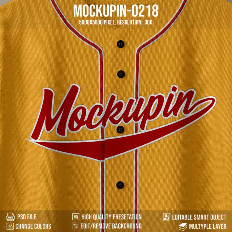 0218 Baseball Jersey Mockup - Image 2
