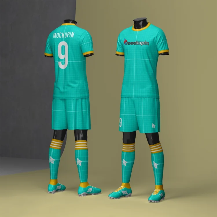 0155 Full Body Manequin Jersey Mockup Round Neck - Image 3