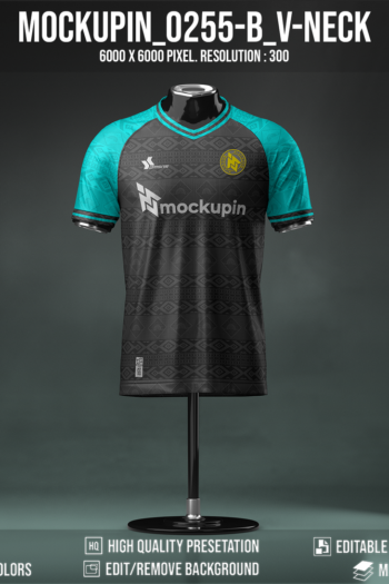 0255 Special V-Neck Jersey Mockup