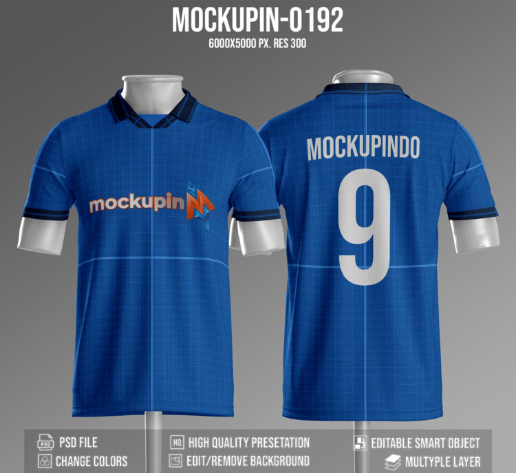 0192 Vintave Soccer Jersey Mockup